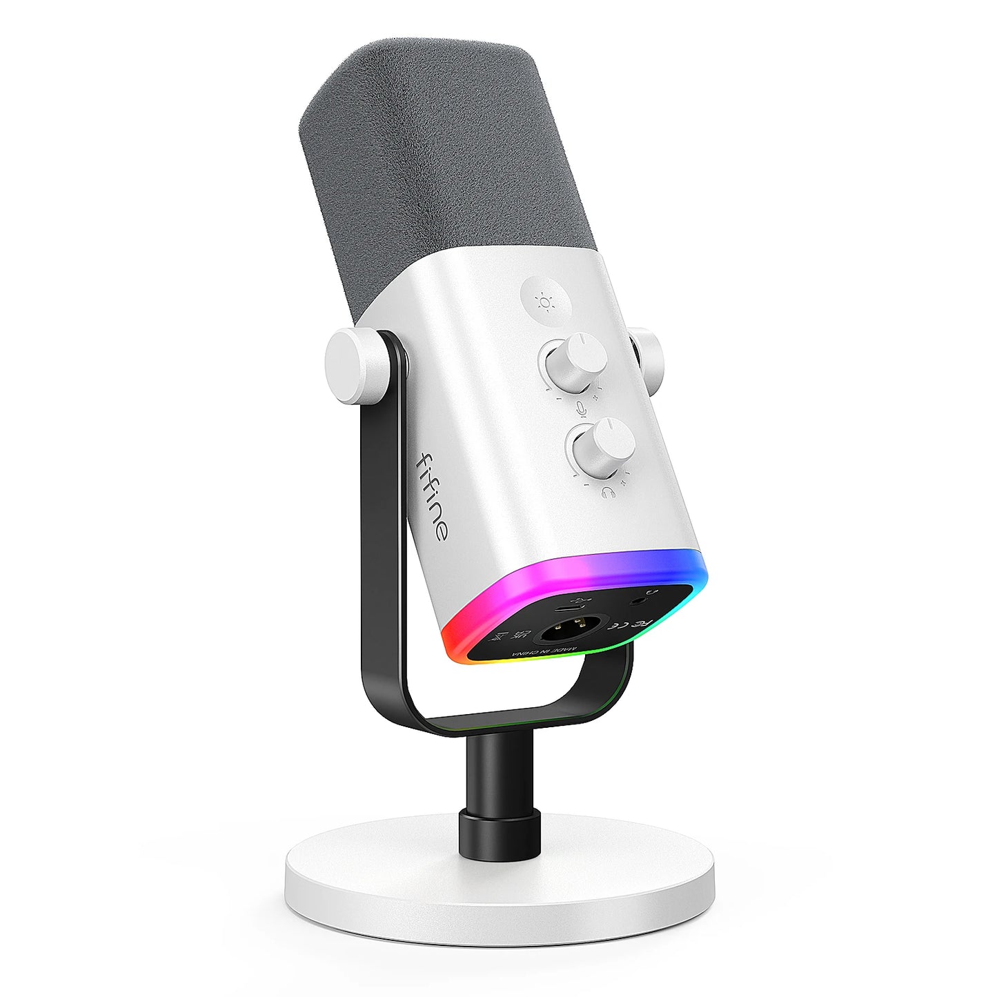 USB/XLR Gaming Microphone with Touch Mute & Headphone Jack