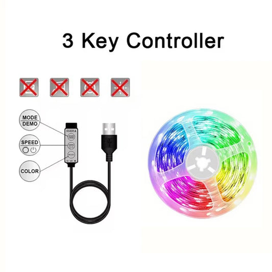 Color Changing Bluetooth App Control Led lamp Diode Tape Ribbon For Room Decor TV BackLight