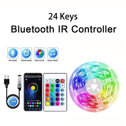Color Changing Bluetooth App Control Led lamp Diode Tape Ribbon For Room Decor TV BackLight