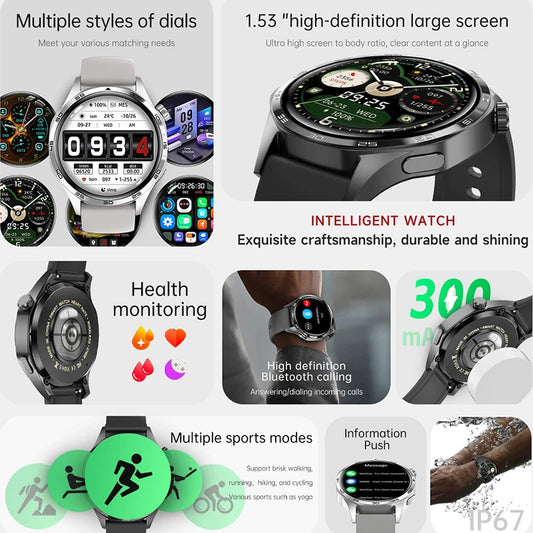Bluetooth Call Smartwatch for Men & Women - Heart Rate & BP Monitor