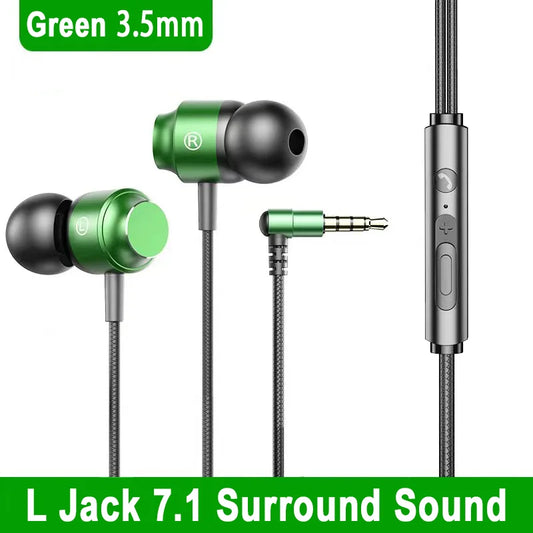 90° Dual Jack Gaming Headset - HiFi Surround Sound for Samsung & iPhone