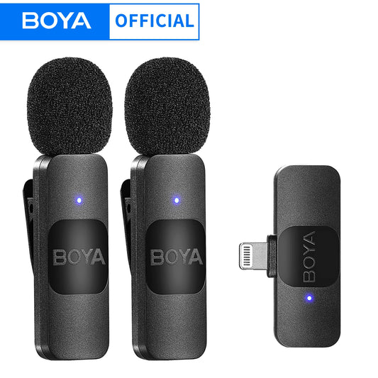 BOYA BY-V Wireless Lavalier Microphone for Live Streaming & Recording