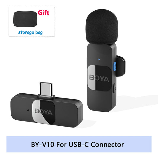 BOYA BY-V Wireless Lavalier Microphone for Live Streaming & Recording
