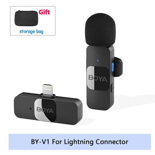 BOYA BY-V Wireless Lavalier Microphone for Live Streaming & Recording