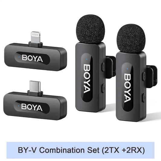 BOYA BY-V Wireless Lavalier Microphone for Live Streaming & Recording