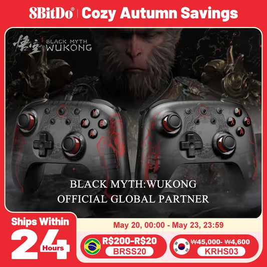 8BitDo Gamepads PC Black Myth Wukong Ultimate 2C Wireless or Wired Gaming Controller Windows 10 11 Steam Raspberry Pi Android