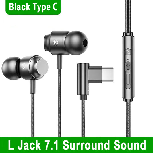 90° Dual Jack Gaming Headset - HiFi Surround Sound for Samsung & iPhone