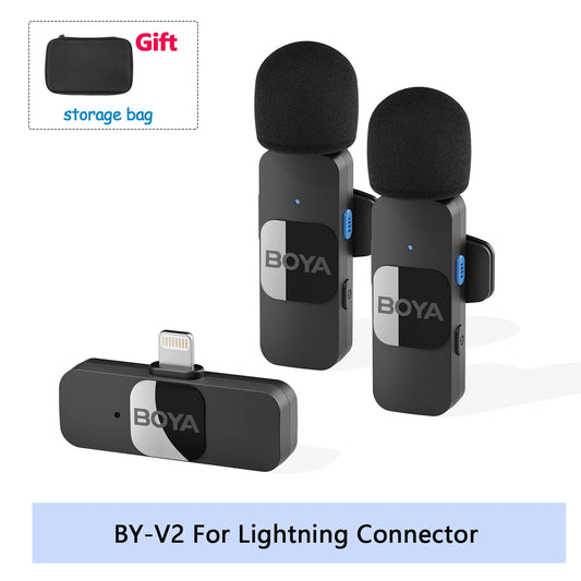 BOYA BY-V Wireless Lavalier Microphone for Live Streaming & Recording