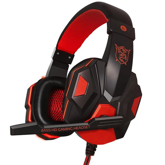 120° Adjustable Gaming Headphones - Bass Stereo Sound with Mic