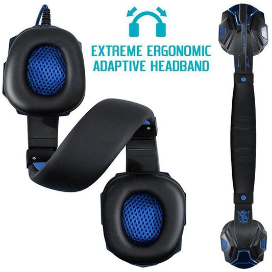 120° Adjustable Gaming Headphones - Bass Stereo Sound with Mic
