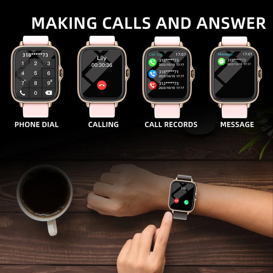 1.83'' Waterproof Smartwatch - Call, Message & Fitness Tracking