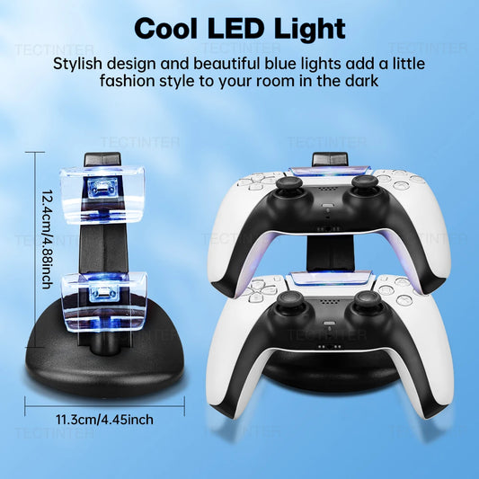 For PS5 Controller Type-C Dual Sense Charging Station Dual Charging Dock Charger Stand for PlayStation 5 Accessories
