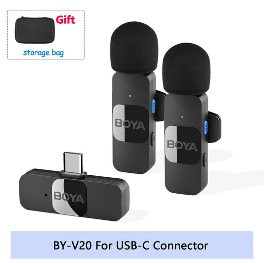 BOYA BY-V Wireless Lavalier Microphone for Live Streaming & Recording