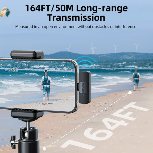 BOYA BY-V Wireless Lavalier Microphone for Live Streaming & Recording