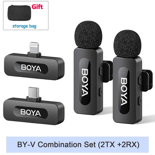 BOYA BY-V Wireless Lavalier Microphone for Live Streaming & Recording