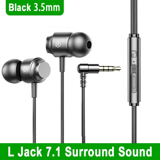 90° Dual Jack Gaming Headset - HiFi Surround Sound for Samsung & iPhone