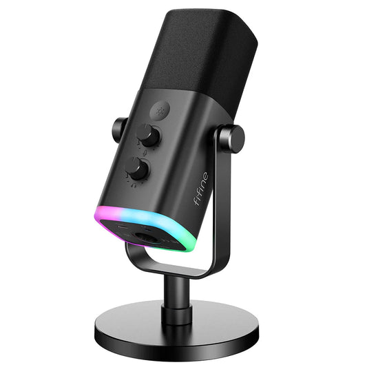 USB/XLR Gaming Microphone with Touch Mute & Headphone Jack