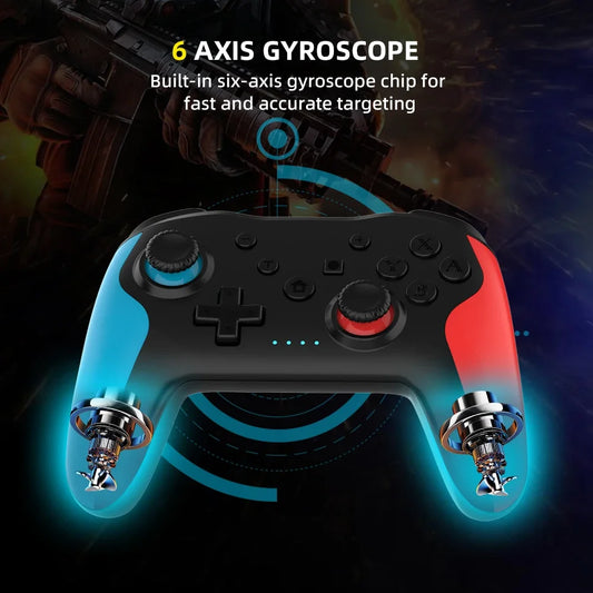 GAMINJA NS009S Wireless Controller BT For Nintendo Switch Pro PC PS3 TV Box Joystick Dual vibration NFC Professional Gamepad