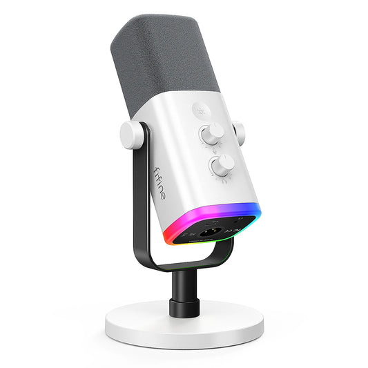 USB/XLR Gaming Microphone with Touch Mute & Headphone Jack